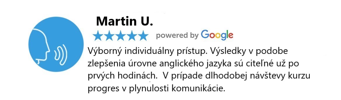 Kurzy angličtiny Bratislava recenzie Martin U.